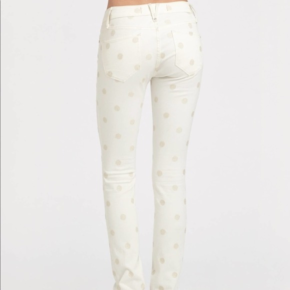 Marc by Marc Jacobs White Lou Polka Dot Skinny Jeans in Bright white dot size 27 - Picture 2 of 10